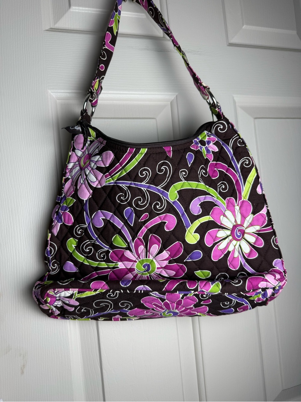 NWT Vera Bradley Purple Punch Lisa B Shoulder Bag– Retired Rare Pattern - Picture 7 of 7